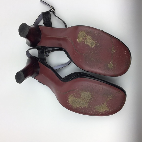 Lisa Nading | Black Leather Strappy Heels - Picture 8 of 8